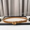 Women's Belt Gold Buckle Style 2cm Width Length Size 90cm-110cm 3 Colors Premium Quality With Box 25806