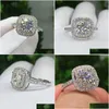 Cluster Rings Crystal Bling Zircon Diamond Rings Fashion Fine Jewelry Engagement Wedding Gemstone Ring Gift Will And Drop D Dhgarden Dhxs4