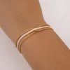 Braccialetti di collegamento Kunjoe punk color mista multistrato bracciale metallico annoiato per donne uomini minimalisti di Natale natalizio e anno