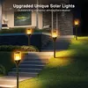 Luzes da tocha de chama solar cintilação jardim led lâmpada do gramado à prova dwaterproof água ao ar livre decoração luzes para quintal rua caminho pátio