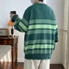 Męski kolorowy blok Sweter Koreańszy moda męska męska dzianinowy sweter Vintage Y2K Odzież Hip Hop Knited Sweter M-2xl 231228