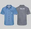 Sommer Neue Männer Denim Shirts Brand Herren-Freihemden T-Shirt T-Shirt T-Shirt Polos Denim Mantel