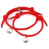 Charme Pulseiras 2 pçs/set Casal Pulseira Magnética Para Sempre Amantes Amizade Corda Ajustável Mulher Homens Emparelhados Menina Jóias Presente