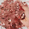 500G1 kg Metallic Foil 15cm Rose Gold Round Star Heart Sequin Table Confetti Baby Shower Wedding Birthday Party Decorations 231227