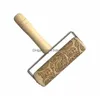 Rolling Pins & Pastry Boards Christmas Embossing Rolling Pin Baking Noodle Biscuit Fondant Cake Dough Engraved Roller Snowflake Kitche Dhh7P