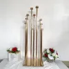 10 Heads Metal Candelabra Luxury Candle Holders Stands Wedding Table Centerpiece Flower Vase Droga Dekoracja przyjęcia