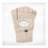 Gants de cyclisme 1 paire de laine pour femmes avec rabat de mitaine rabattable chauffe-mains mitaines convertibles hiver (Beige)