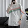 Men's T Shirts Print Short Sleeve T-shirts Man Large Round Neck For Women Long Oversize Sleeves Male Tops Tees A130