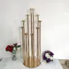 10 Heads Metal Candelabra Luxury Candle Holders Stands Wedding Table Centerpiece Flower Vase Droga Dekoracja przyjęcia