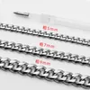 Link Bracelets 5mm 7mm 9mm Width Men's Stainless Steel Curb Cuban Chain Silver Color Gold Bracelet Men Women Jewelry Gift 18 5cm