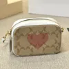 Designer Bag Crossbody Bag Disco Bag Leather Camera Bag Adjustable Leather Strap Handbag Houlder Bag Heart Shaped Pattern Women Storage Bags