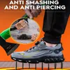 Waliantile Brand Quality Safety Shoes Men spets gratis punkteringsbevis arbetsstövlar stål tå antismash oförstörbart arbete 231225