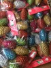 Noel dekorasyonları 60pcs/çok parlak parıltılı pinecone yıl için asılı