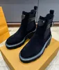 Winter Luxe Elegante Beaubourg Ankle Boots Women's Lady Booties Knight Boot Fashion Designer Martin Black Lederen Party Wedding 35-41