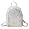 School Bags Girl's Small Backpack Fashion Sequin Shoulder Bag Women Multi-Function Anti-theft Rucksack Mini Dayack