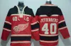 Herren Detroit Red Wings #13 Pavel Datsyuk #9 Howe #14 Nyquist #19 Yzerman #40 Zetterbery #71 Larkin Red Black Eishockey-Trikots Kapuzenpullover