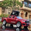 1 32 Ford Raptor F350 Picku Alliage Car transport Tree Pneus Off-Road Véhicule Diecasts Toy Véhicules Car Modèle Kids Toy Cadeaux 231227