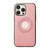 شعار Hole Business Ultra Slim Leather Magnetic Case لـ iPhone 15 14 13 12 11 Pro Max 15Pro 14Pro I Phone Mac Cover Factory