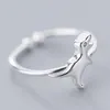 100% 925 Solid Real Sterling Silver Women Lady Jewelry Dinosaur Ring Opening Size 5 6 7 Love Gift Girls Lady12019