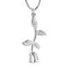 Collane a pendente IJD10034 Acciaio inossidabile Flower Cremation Collana per le ceneri Donne Memoriale gioielli commemorativi