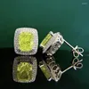 Dangle Earrings 2023 S925 Silver 7 9 Olive Green Fashion INS For Women In Europe And America Cross Border Style