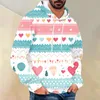 Herenhoodies 2023 herfst en winter warme trui kleding etnische liefde bedrukt sweatshirt met capuchon dames