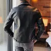 Bingchenxu Brand Clothing Men Spring Casual Leather Jacket Мужчина Slim Fit Fashion Высококачественные кожаные пальто мужская одежда 231227