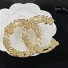 2023 c18k vergulde lotus broche met strass versiering mode nobele broche luxe broche designer sieraden hoogwaardige la276l