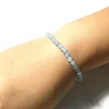 MG0103 Whole AA Grade Aquamarine Bracelet 4 mm Mini Gemstone Bracelet Natural Stone Yoga Mala Bracelet Energy Jewelry2317