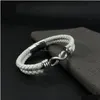 Модный двухслойный кожаный браслет в стиле панк-цепочки, бесконечные браслеты из нержавеющей стали с магнитной застежкой, очаровательные браслеты для женщин и мужчин, подарок Dro Dhgarden Dhcud