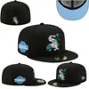 Chapeau de créateur Baseball Men Hats Fitted Classic Black Color Hip Hop Sport Full Ferme Design Caps Capes de baseball coeur Fleurs de coeur Nouveau Cap Q-22