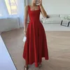 Casual Dresses Sexy Cocktail For Women Summer 2023 Evening Party Elegant Camisole Dress Strappy Square Collar Vestidos
