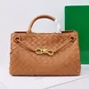 Luxury designer Top handle bag 10A weave Leather small tote medium handbags large shoulder bags Crossbody Casual Commuter bag clutch shopping bags