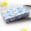 Fest Favor Blue and White Porcelain Empty Paperboard Chinese Style Jewel Box Paper Packaging For Necklace/Ring/Earring Gift ZA5620 DHVFC