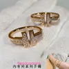 Tifannissm Design Femmes Bracelets De Perles Charme Bijoux De Luxe Pour Dame Cadeau T Famille Double Bague Femmes Mode Diamants Ensemble avec forme Pure Avec Boîte D'origine