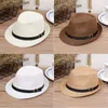 Berets Fashion Unisex Summer Beach Sun Hat Cowboy Fedora Strail Panama Cap Jazz