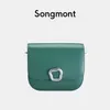 Songmont Medium Tofu Bun Layer Cowhide Crossbody Small Square Bag Leather Designer Bags Women Black Shoulder Bag 231228