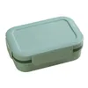 Geschirr Geruch kostenlos Bento Lunch Box Mikrowelle Safe 4 Fächer für Portion Control Ideal Picknicks und Campingblau