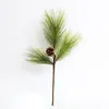 Decorative Flowers Artificial Pine Needles Branches With Cones Fake Plants Xmas Tree Christmas Garland Year Home Decoration Accessories