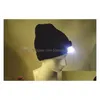 Bonnet / Skull Caps Éclairage LED Chapeaux tricotés Femmes Hommes Cam Cap Voyage Randonnée Escalade Nuit Chaud Hiver Bonnet Light Up Za1510 Drop Del Dhjcb