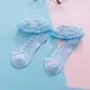 10 Pairs/lot Baby Girls Kids Socks Summer Lace Ruffle Princess Children Ankle Short Breathable Cotton Toddler Dance Thin Sock 231225