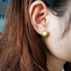 Stud Pearl Earrings White Pink Freshwater for Women Party Gift Fashion Jewelry Beautiful Flower Leaf292e