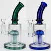 Thick Arm Tree Perc Hookah Bubbler Glass Water Bong Pipes Recycler Oil Dab Rig with 14mm Joint