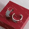 Luxury Big Size Hoop Earrings Full Diamond Pendant Earrings Crystal Ear Studs Jewelry With Box