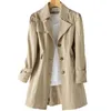 Women's Trench Coats Length Coat Soft Touch Lapel Puff Sleeve Overcoat For Women Formal Daily Party Ball