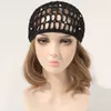 Niche rétro littéraire creux Baotou chapeau à la mode perle tricoté chapeau en laine chapeau de Confinement pour femmes