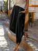 Pantalon d'été en coton pour femmes, survêtement grande taille 3XL, taille élastique, Style plage, court, ample, grandes poches, Sarouel Capri