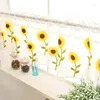 Curtain 1pcs Handmade Window Dressing Short Half-curtain Decoration Pastoral Style Linen Daisy Embroidered Curtains For Home Bedroom