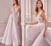 2024 Princesse A-ligne Femmes Robe De Mariée Col En V Dos Nu Dentelle Broderie Appliques Tulle Robes De Mariée Boho Plus Taille Robe De Noiva