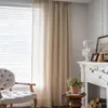 Beige Curtains Crochet Lace Patchwork Drapes Tassel Rod Pocket Short SemiSheer Boho Bedroom Living Room Window Curtain 231227